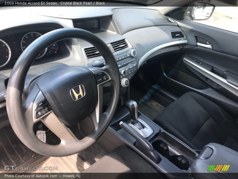 Crystal Black Pearl / Black 2009 Honda Accord EX Sedan