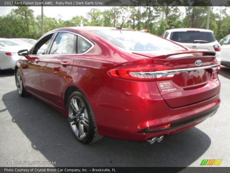 Ruby Red / Dark Earth Grey 2017 Ford Fusion Sport AWD