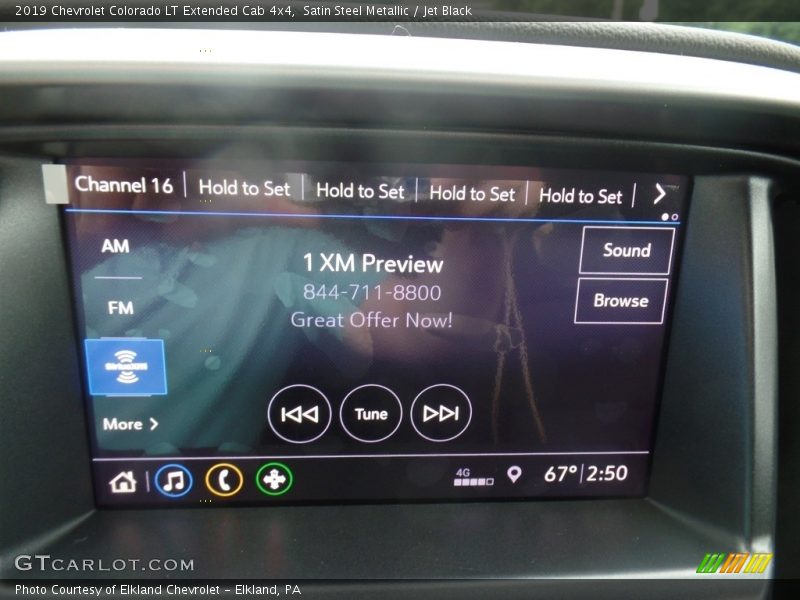 Satin Steel Metallic / Jet Black 2019 Chevrolet Colorado LT Extended Cab 4x4