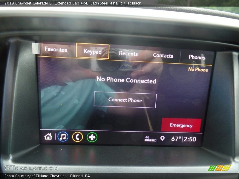Satin Steel Metallic / Jet Black 2019 Chevrolet Colorado LT Extended Cab 4x4