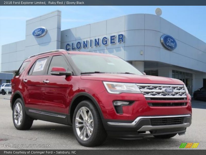 Ruby Red / Ebony Black 2018 Ford Explorer Limited