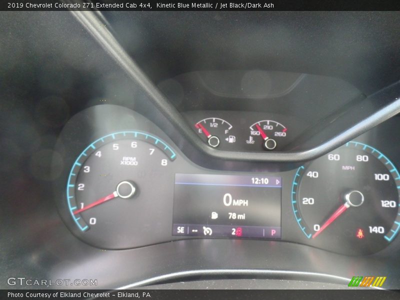 Kinetic Blue Metallic / Jet Black/Dark Ash 2019 Chevrolet Colorado Z71 Extended Cab 4x4