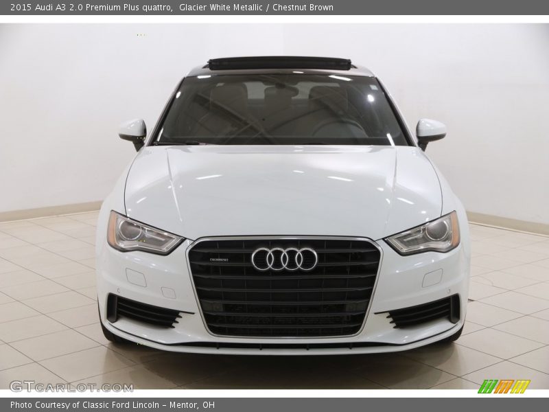 Glacier White Metallic / Chestnut Brown 2015 Audi A3 2.0 Premium Plus quattro