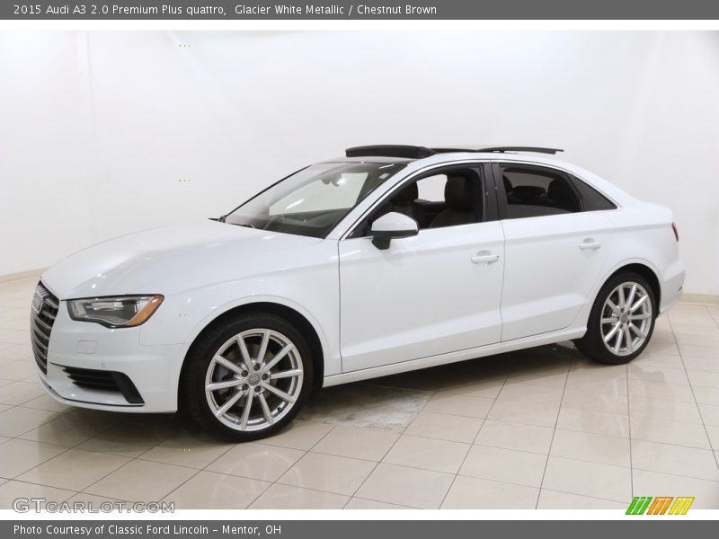 Glacier White Metallic / Chestnut Brown 2015 Audi A3 2.0 Premium Plus quattro