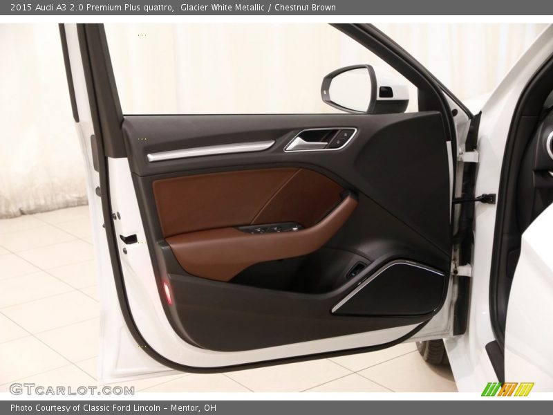 Glacier White Metallic / Chestnut Brown 2015 Audi A3 2.0 Premium Plus quattro
