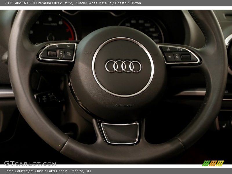 Glacier White Metallic / Chestnut Brown 2015 Audi A3 2.0 Premium Plus quattro