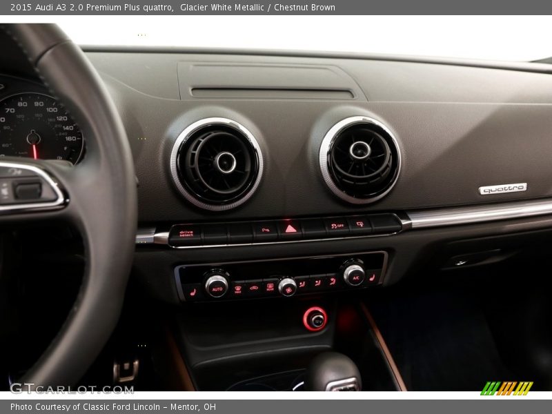Glacier White Metallic / Chestnut Brown 2015 Audi A3 2.0 Premium Plus quattro