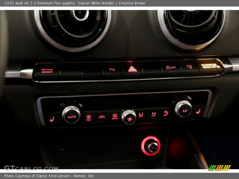 Glacier White Metallic / Chestnut Brown 2015 Audi A3 2.0 Premium Plus quattro