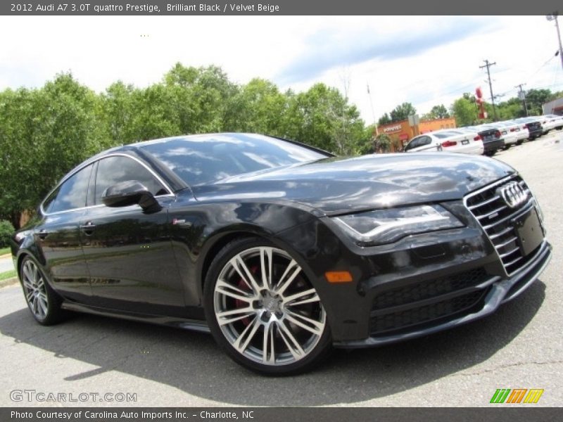 Brilliant Black / Velvet Beige 2012 Audi A7 3.0T quattro Prestige