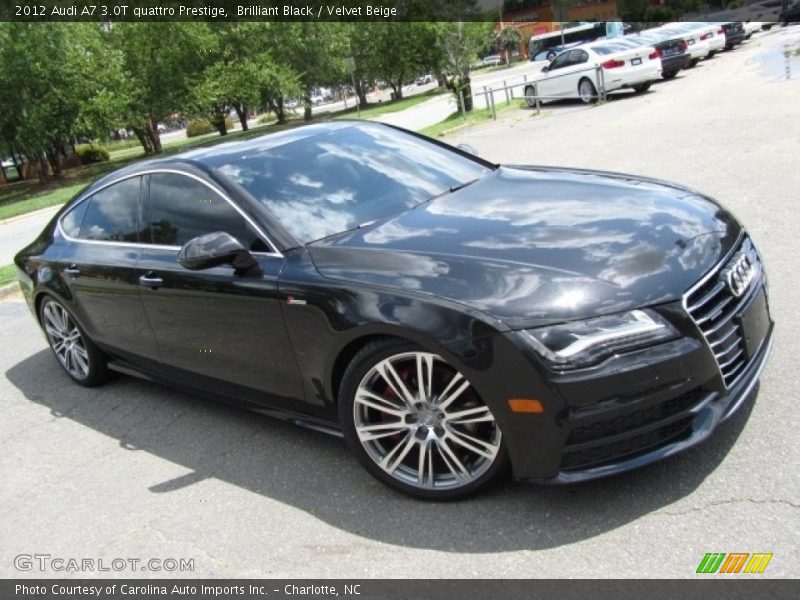 Brilliant Black / Velvet Beige 2012 Audi A7 3.0T quattro Prestige