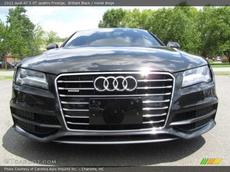 Brilliant Black / Velvet Beige 2012 Audi A7 3.0T quattro Prestige