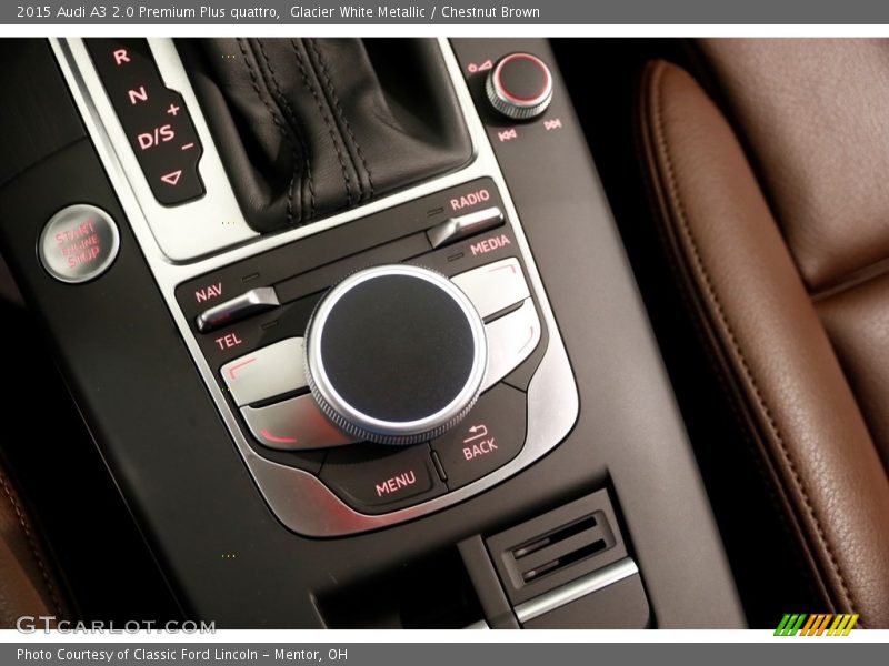 Glacier White Metallic / Chestnut Brown 2015 Audi A3 2.0 Premium Plus quattro