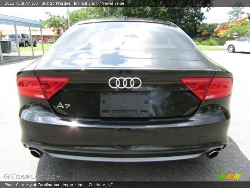 Brilliant Black / Velvet Beige 2012 Audi A7 3.0T quattro Prestige