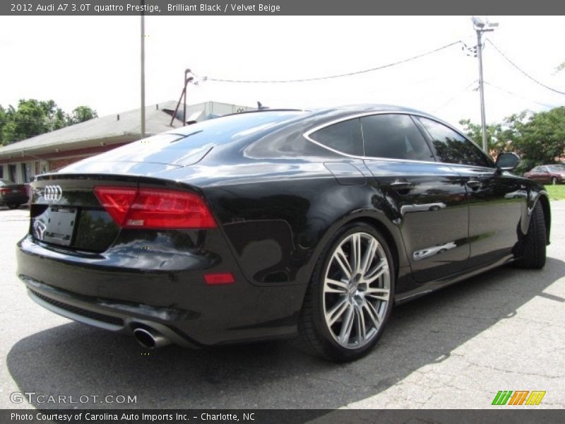 Brilliant Black / Velvet Beige 2012 Audi A7 3.0T quattro Prestige