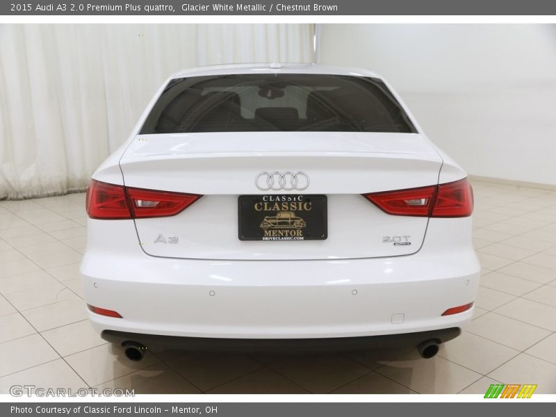 Glacier White Metallic / Chestnut Brown 2015 Audi A3 2.0 Premium Plus quattro