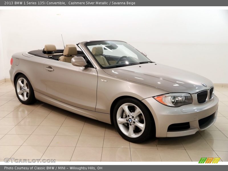 Cashmere Silver Metallic / Savanna Beige 2013 BMW 1 Series 135i Convertible