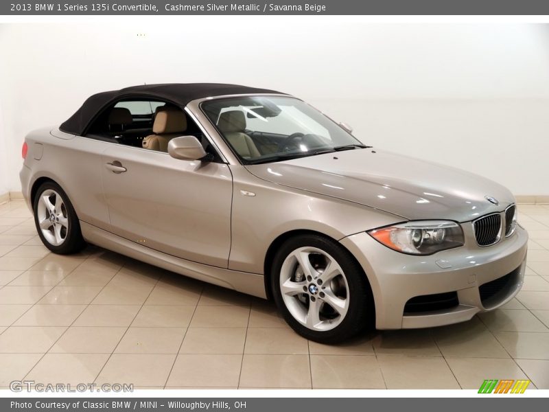 Cashmere Silver Metallic / Savanna Beige 2013 BMW 1 Series 135i Convertible