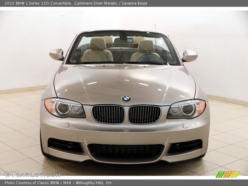 Cashmere Silver Metallic / Savanna Beige 2013 BMW 1 Series 135i Convertible