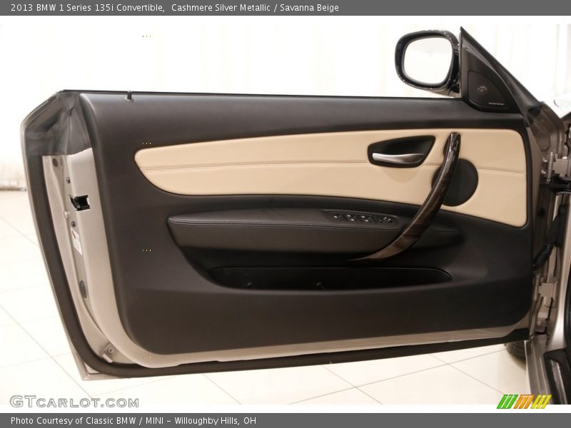 Cashmere Silver Metallic / Savanna Beige 2013 BMW 1 Series 135i Convertible