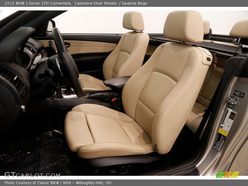 Cashmere Silver Metallic / Savanna Beige 2013 BMW 1 Series 135i Convertible