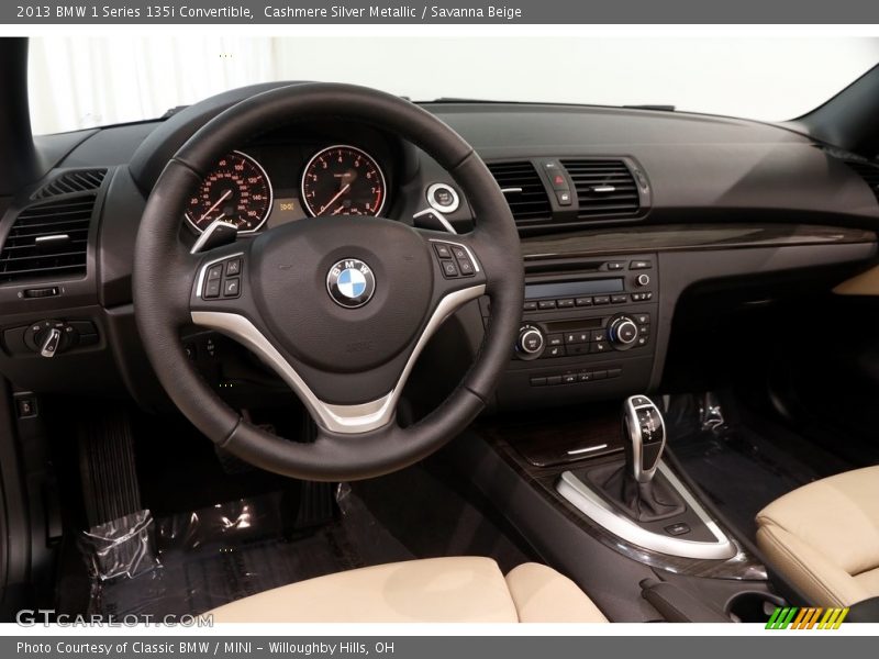Cashmere Silver Metallic / Savanna Beige 2013 BMW 1 Series 135i Convertible