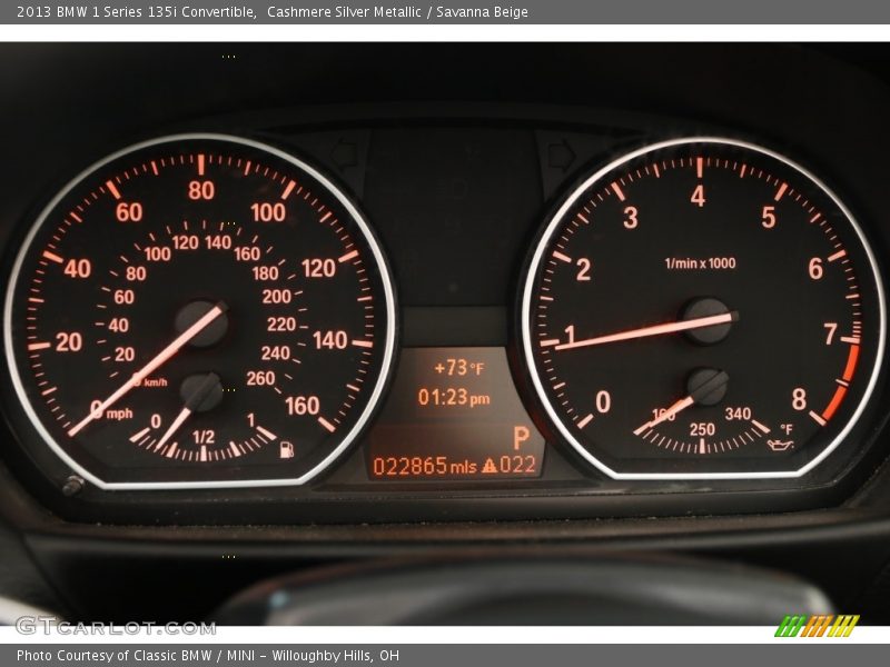 Cashmere Silver Metallic / Savanna Beige 2013 BMW 1 Series 135i Convertible