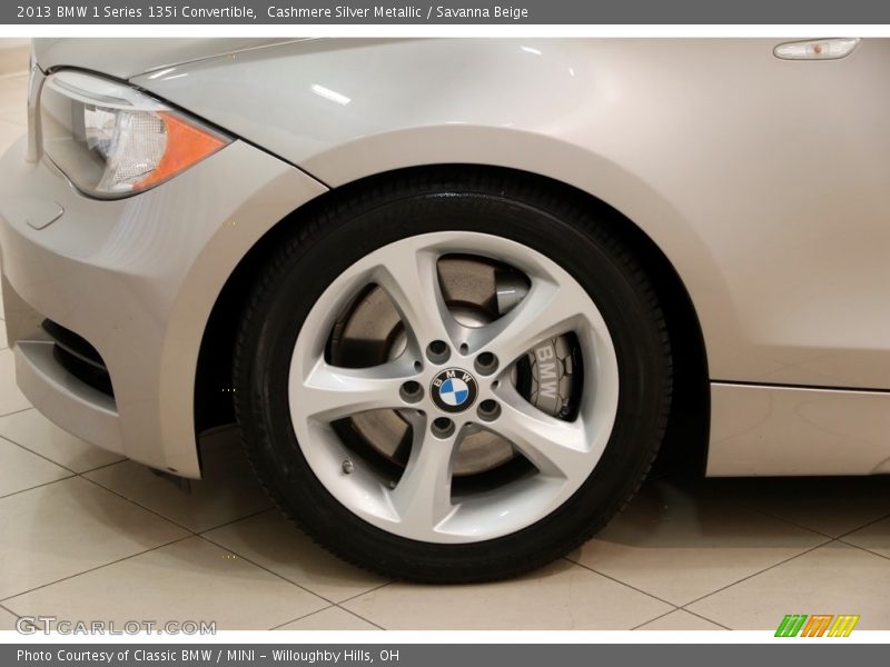 Cashmere Silver Metallic / Savanna Beige 2013 BMW 1 Series 135i Convertible