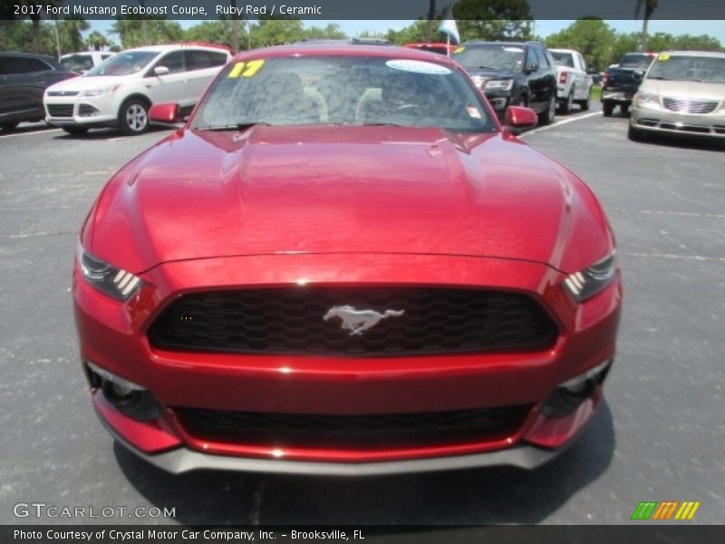 Ruby Red / Ceramic 2017 Ford Mustang Ecoboost Coupe