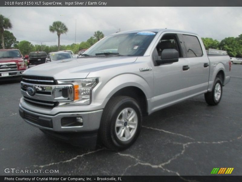 Ingot Silver / Earth Gray 2018 Ford F150 XLT SuperCrew