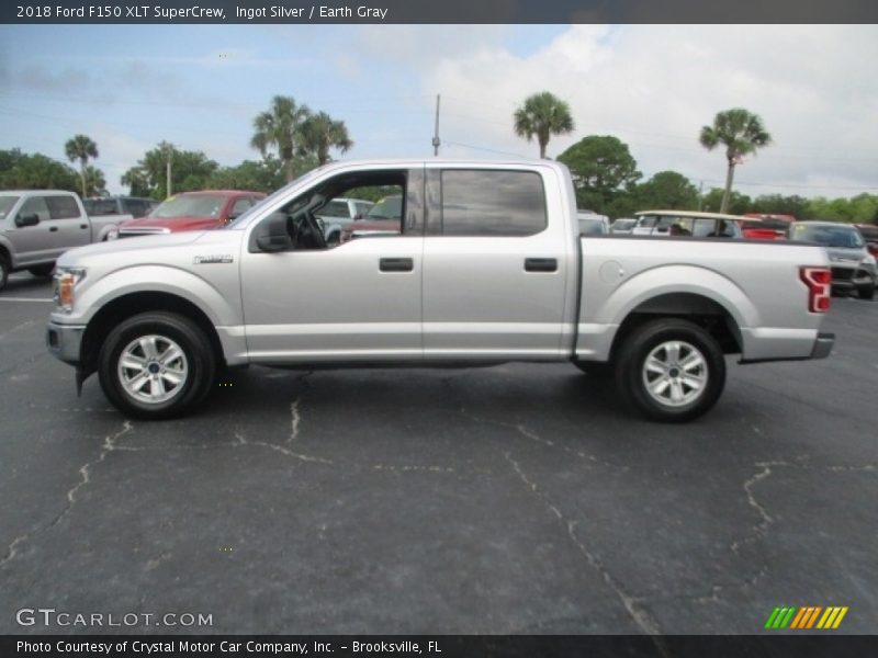 Ingot Silver / Earth Gray 2018 Ford F150 XLT SuperCrew
