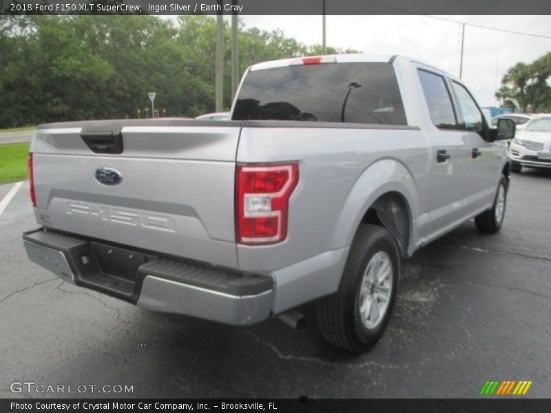 Ingot Silver / Earth Gray 2018 Ford F150 XLT SuperCrew