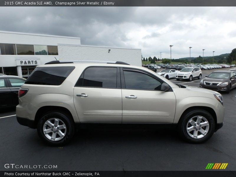 Champagne Silver Metallic / Ebony 2015 GMC Acadia SLE AWD