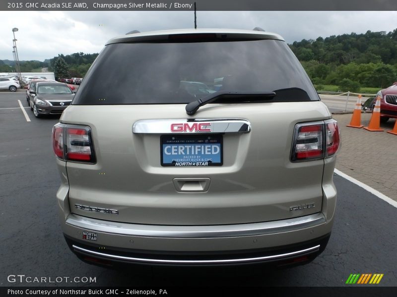 Champagne Silver Metallic / Ebony 2015 GMC Acadia SLE AWD