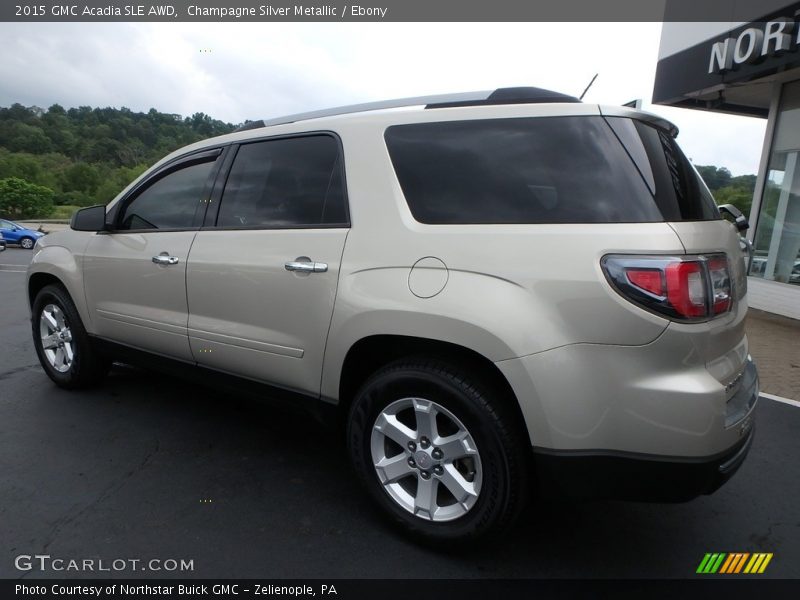 Champagne Silver Metallic / Ebony 2015 GMC Acadia SLE AWD