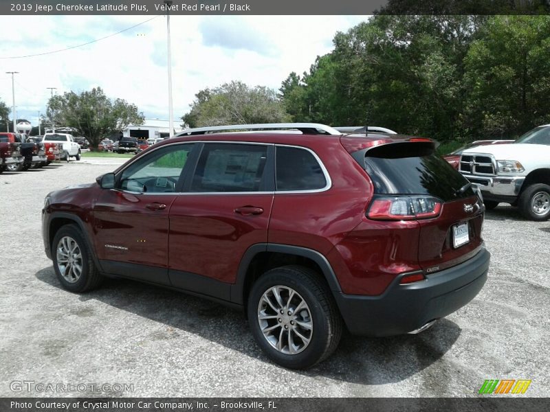 Velvet Red Pearl / Black 2019 Jeep Cherokee Latitude Plus