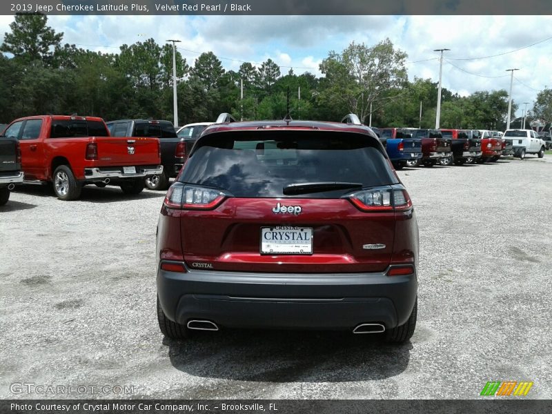 Velvet Red Pearl / Black 2019 Jeep Cherokee Latitude Plus