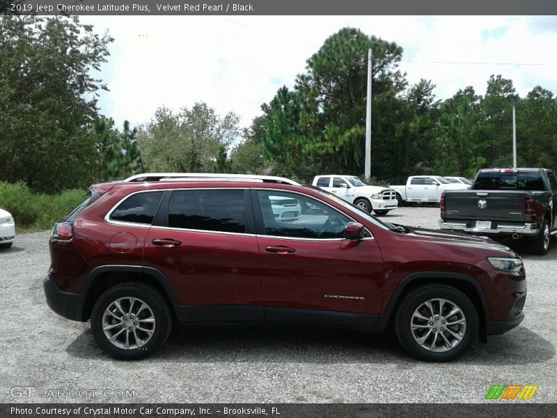 Velvet Red Pearl / Black 2019 Jeep Cherokee Latitude Plus