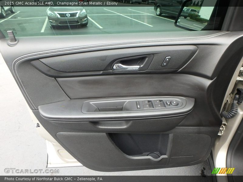 Champagne Silver Metallic / Ebony 2015 GMC Acadia SLE AWD