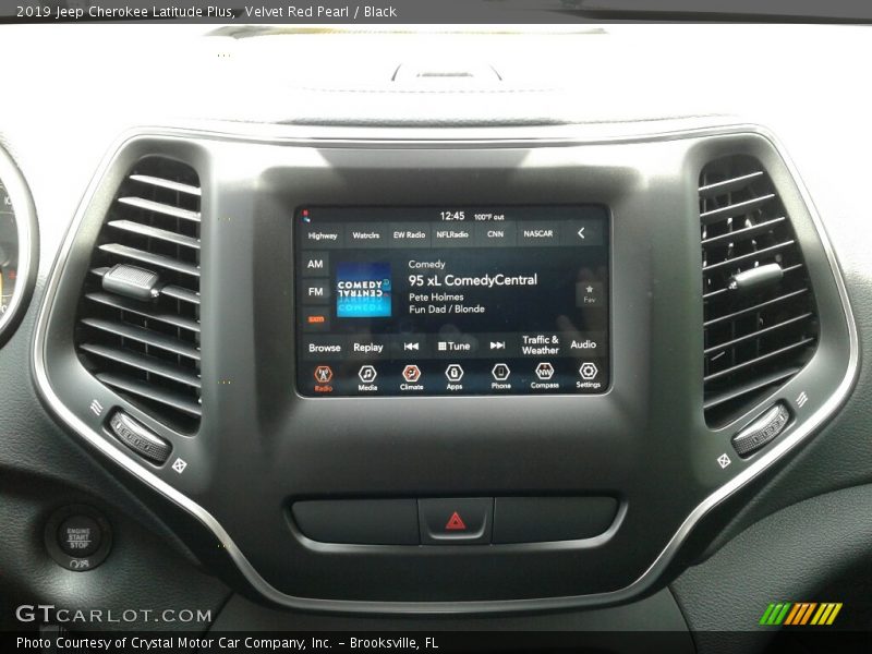 Velvet Red Pearl / Black 2019 Jeep Cherokee Latitude Plus