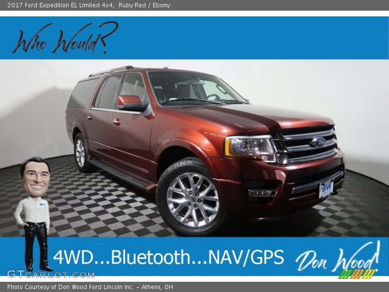 Ruby Red / Ebony 2017 Ford Expedition EL Limited 4x4
