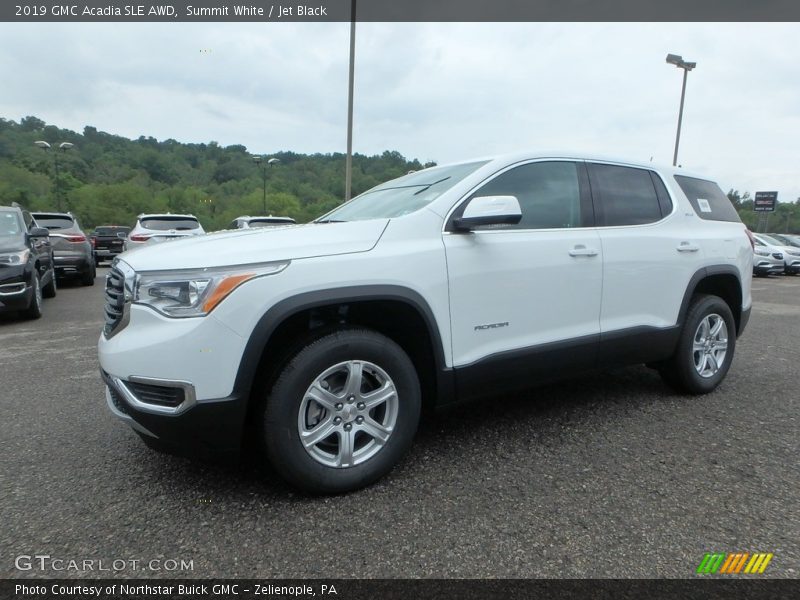 Summit White / Jet Black 2019 GMC Acadia SLE AWD