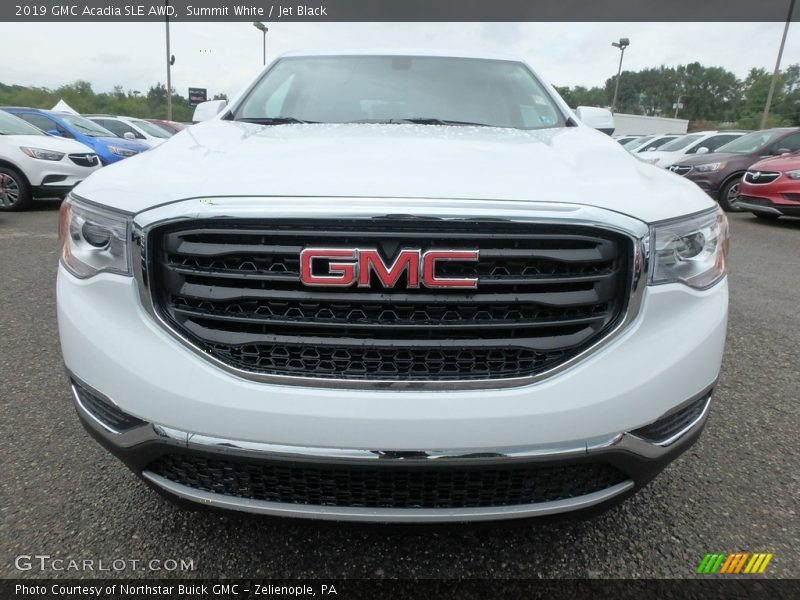 Summit White / Jet Black 2019 GMC Acadia SLE AWD
