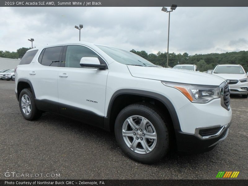 Summit White / Jet Black 2019 GMC Acadia SLE AWD
