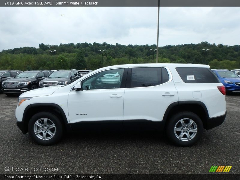 Summit White / Jet Black 2019 GMC Acadia SLE AWD