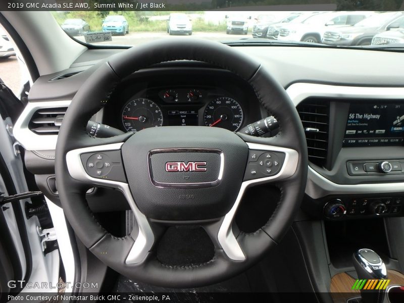 Summit White / Jet Black 2019 GMC Acadia SLE AWD