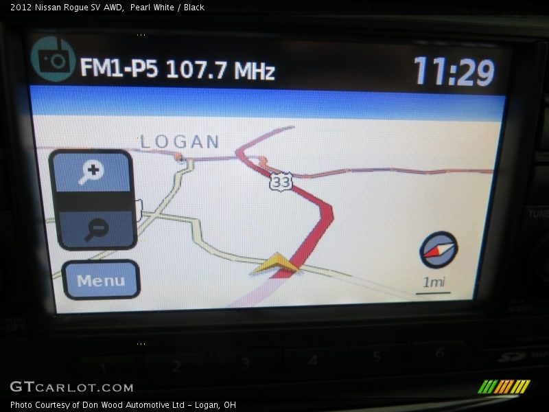 Pearl White / Black 2012 Nissan Rogue SV AWD