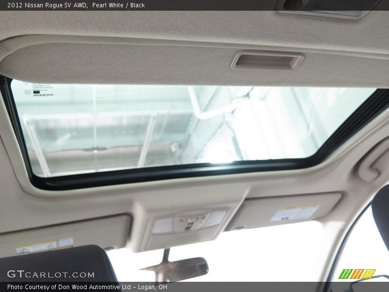 Pearl White / Black 2012 Nissan Rogue SV AWD