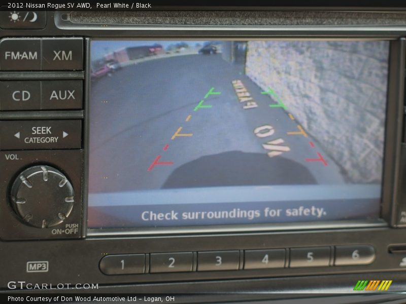 Pearl White / Black 2012 Nissan Rogue SV AWD