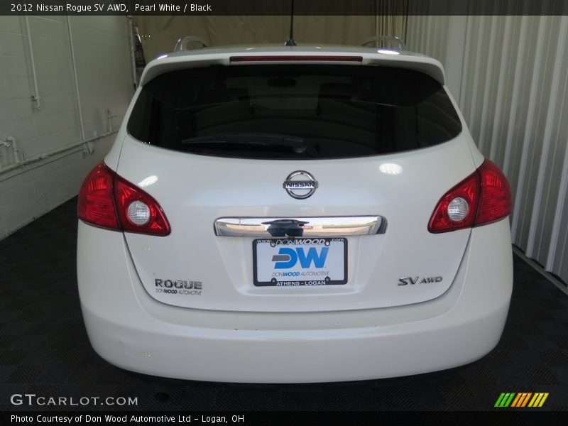 Pearl White / Black 2012 Nissan Rogue SV AWD