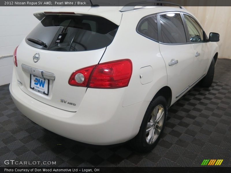 Pearl White / Black 2012 Nissan Rogue SV AWD